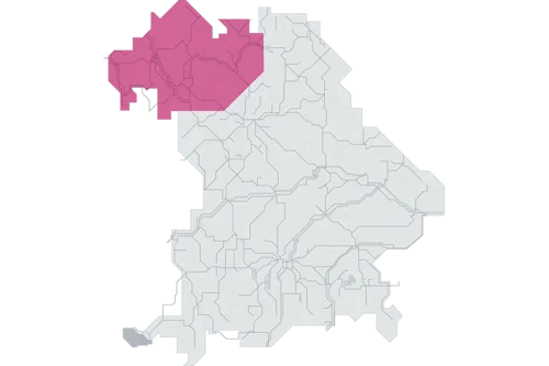 Grafik des Tarifbereichs Main Spessart in Bayern